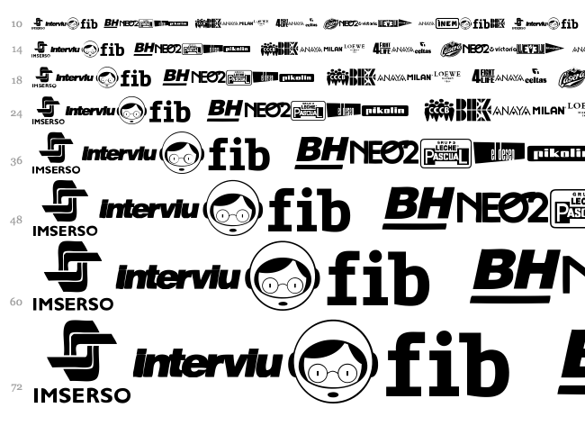 Made in Spain 1 font waterfall